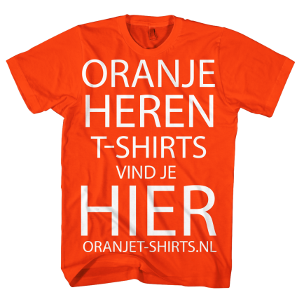 Oranje heren t-shirts vind je hier